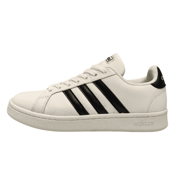 ونس ادیداس Adidas گرند کورت رنگ سفید مشکی سفید کد759