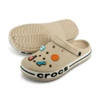 کراکس دمپایی زنانه پلاس crocs plus رنگ کرم کد 2710 - تصویر 4