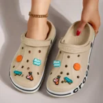 کراکس دمپایی زنانه پلاس crocs plus رنگ کرم کد 2710