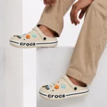 کراکس دمپایی مردانه پلاس crocs plus رنگ کرم کد 1493