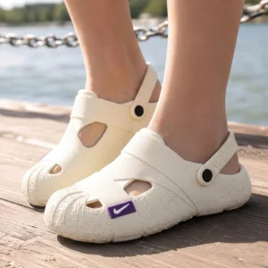 کراکس دمپایی زنانه نایک crocs nike رنگ سفید کد 2755