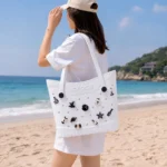 کیف کراکس زنانه استخری کد 2809 رنگ سفید