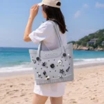کیف کراکس زنانه استخری کد 2806 رنگ طوسی