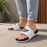 صندل دمپایی مردانه آدیداس adidas slipper رنگ سفید مشکی کد 645