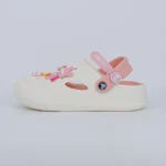 کراکس دمپایی بچه گانه مدل اسنوپی CROCS SNOOPY رنگ سفید سفید صورتی کد 2849 - تصویر 4