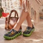 کراکس دمپایی زنانه مدل جولی CROCS JULY رنگ مشکی سبز کد 2825