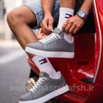 کتونی ونس مردانه تامی Tommy رنگ طوسی سفید کد 2864