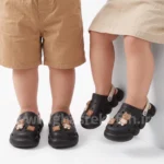 کراکس دمپایی بچه گانه مدل بیسکوییتی crocs رنگ مشکی کد b2836